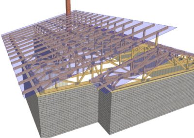 Smart stavby, Vazníky ukázka 3D vizualizace